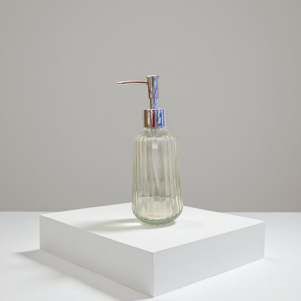 Transparent glass soap dispenser and soap liquid dispenser