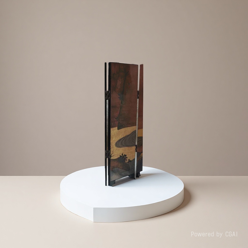 屏风展示架/屏风柜/屏风中式产品图