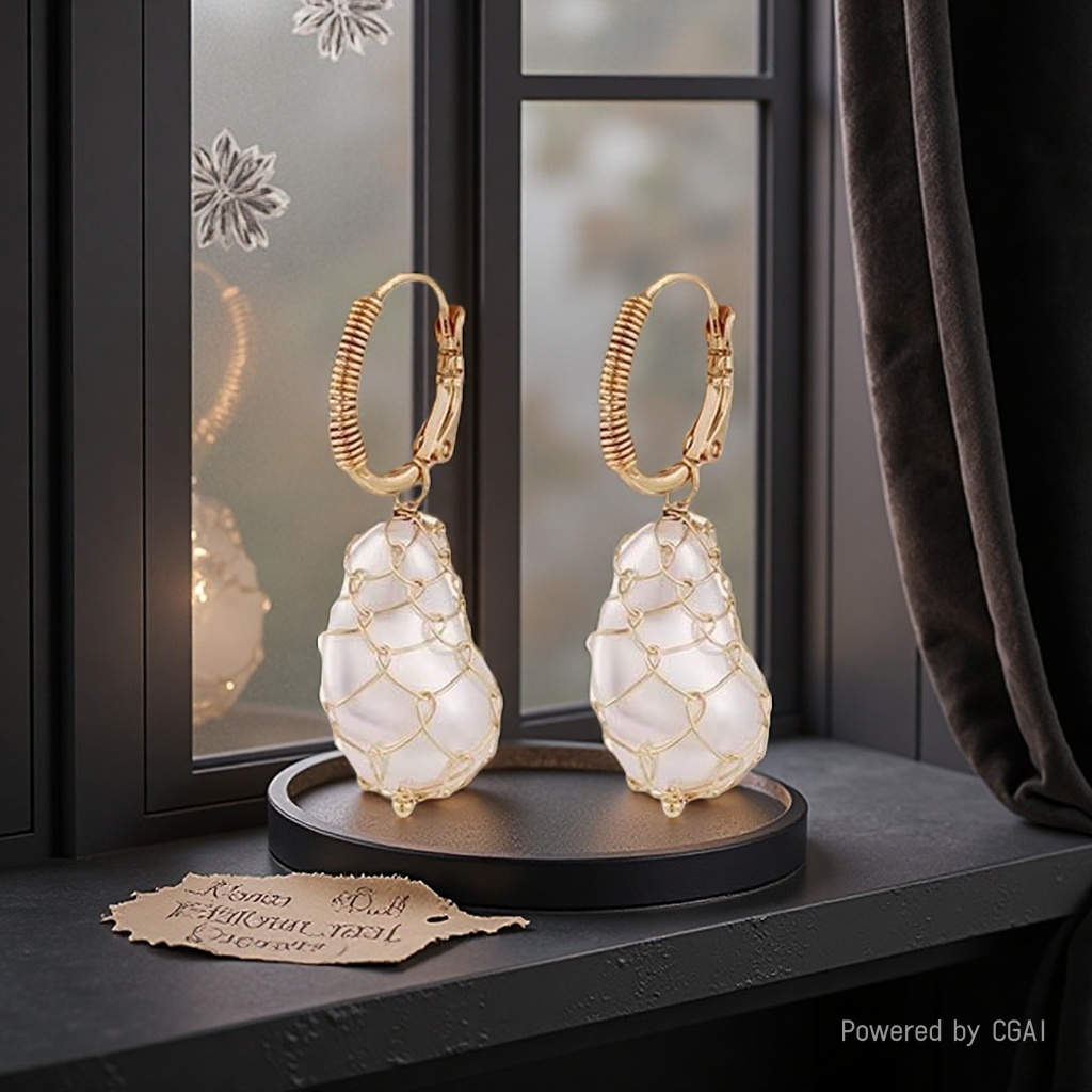 The rice bead earrings and earrings for women are fashionable and simple, with a niche design sense Application Scenario