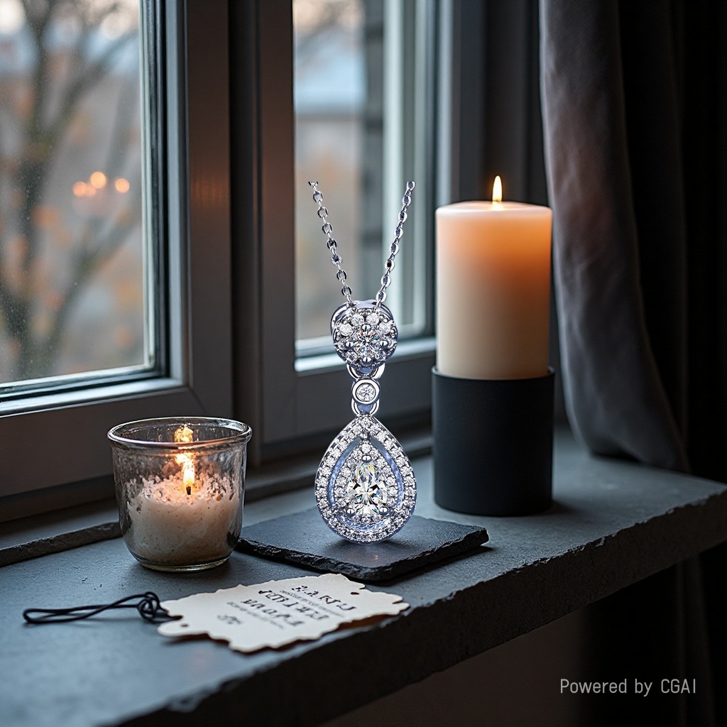 天然石珍珠项链女款拼接气质钻石吊坠18K金链条珍珠项链