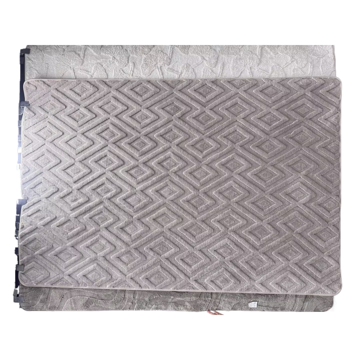 席梦思灰色菱形图案椰棕床垫褥子防潮透气软垫