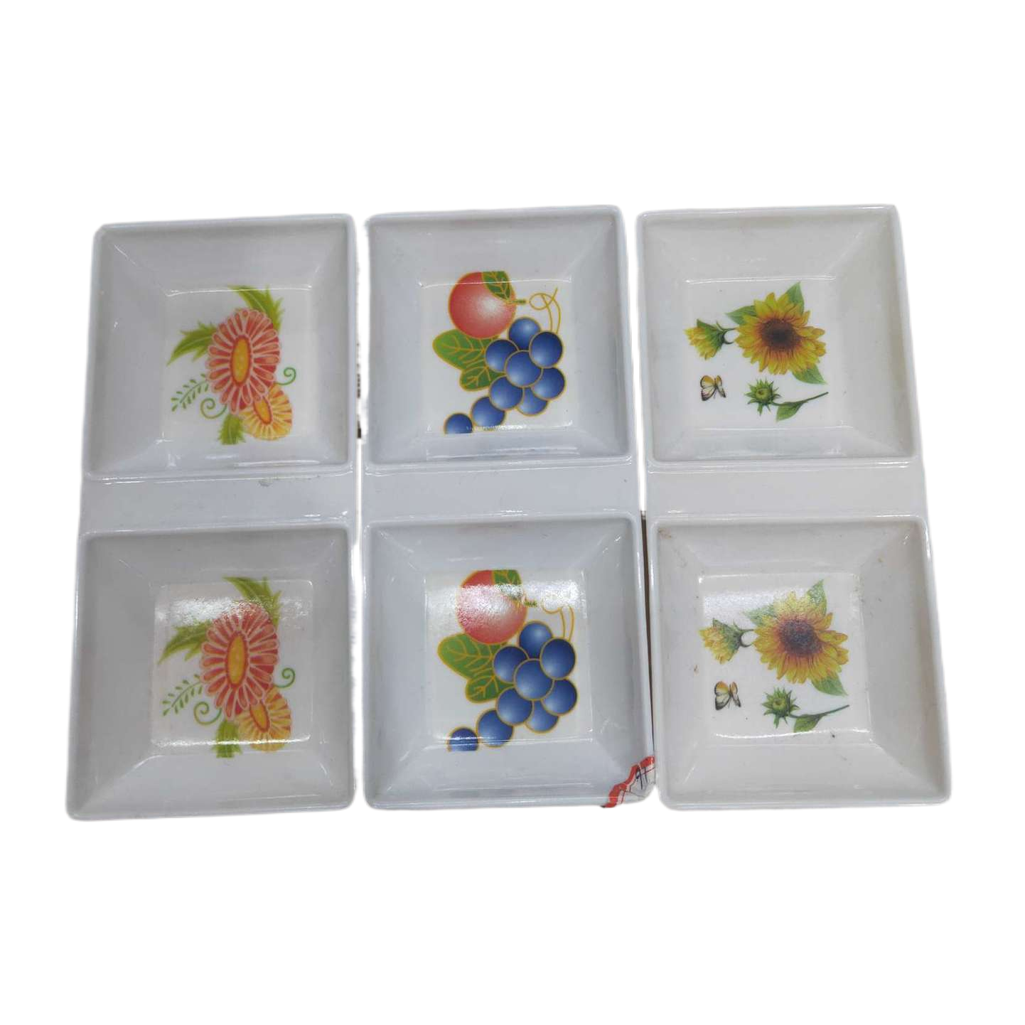 Melamine vinegar plates, small dish plates, ceramic melamine plates, white plates, camping tableware, six-inch plates Item Picture