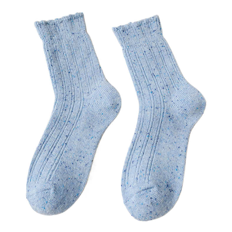 袜子/卡其色学生袜子/糖果色女袜中筒/无骨袜子/堆堆袜防臭白底实物图