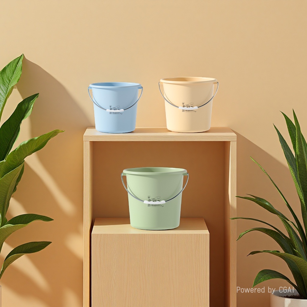 Food-grade pp transparent plastic bucket, pure water bucket, plastic transparent small bucket, bucket sealing device Item Picture