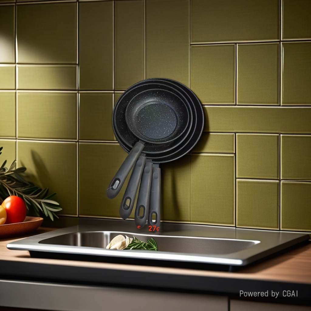Black non-stick stainless steel pot set + stainless steel pot set with enamel details Picture