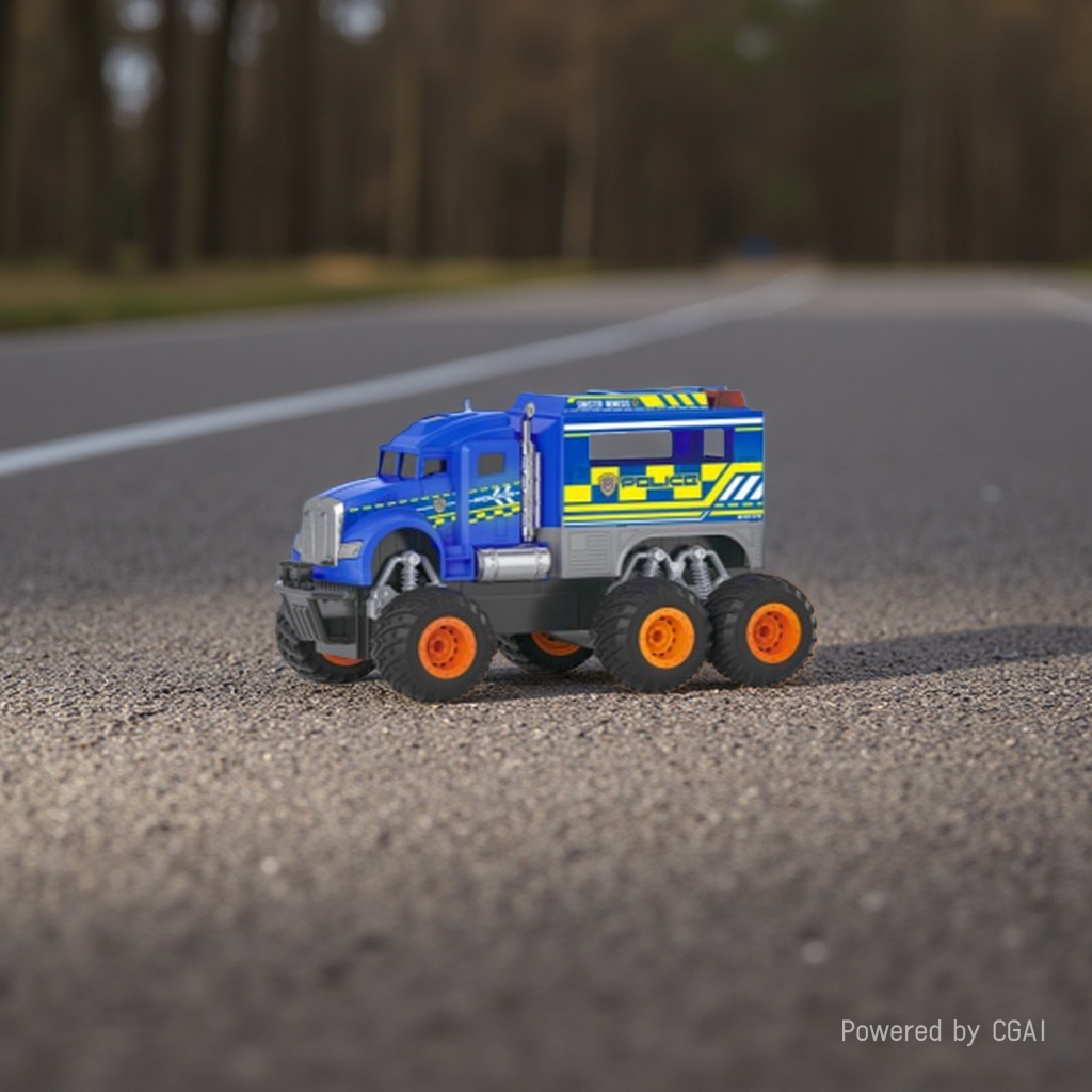 Blue six-wheel remote control truck, children's toy, remote control car, toy car, remote control racing car Specification image