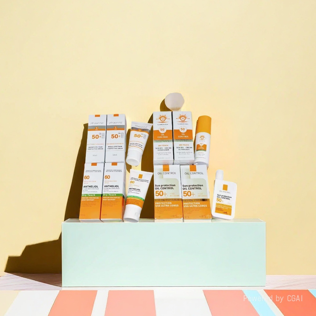High-spf sunscreen lotion SPF50+ Refreshing oil-control sunscreen cosmetic 120g Sunscreen product display Specification image