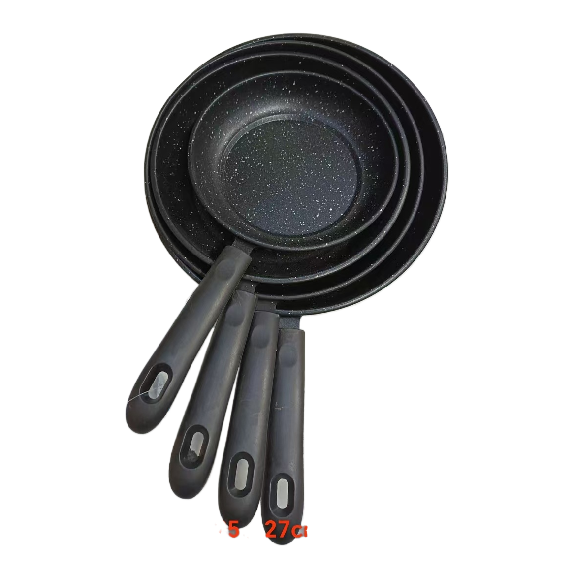 Black non-stick stainless steel pot set + stainless steel pot set with enamel Item Picture