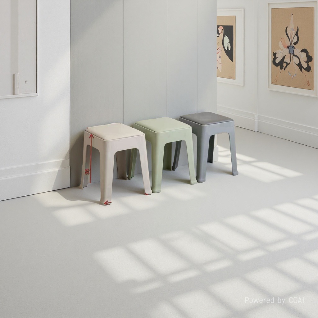 皮面中凳塑料桌椅组合塑料凳子板凳树胶凳子塑料椅子日用百货