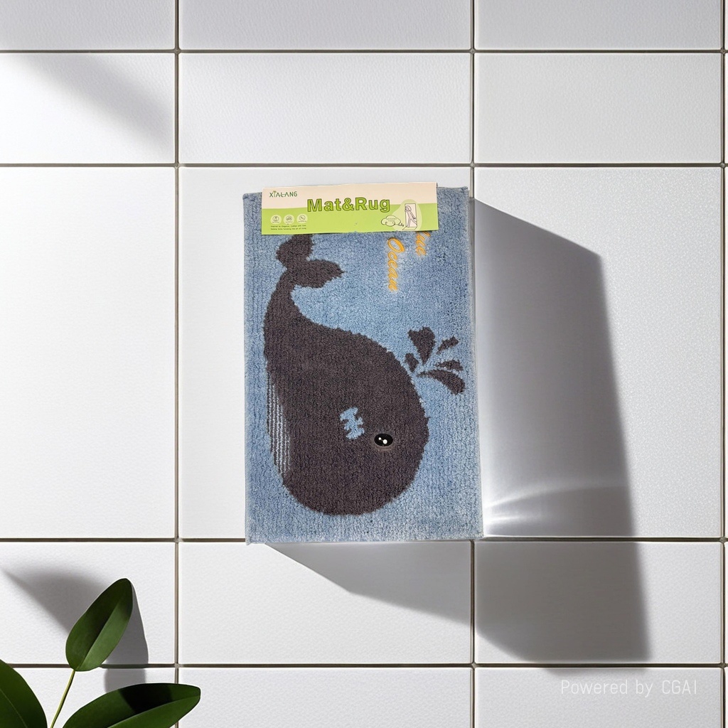 The jute bathroom floor mat and pvc bathtub mat are anti-slip, absorbent, soft and durable