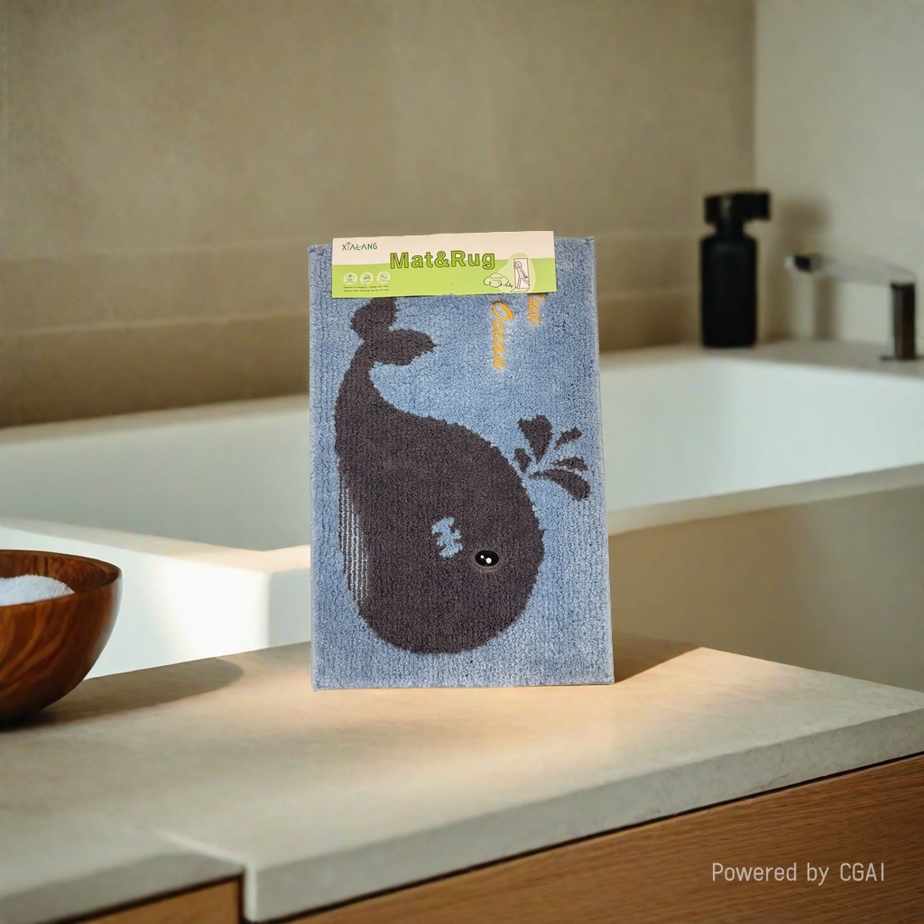 The jute bathroom floor mat and pvc bathtub mat are anti-slip, absorbent, soft and durable details Picture