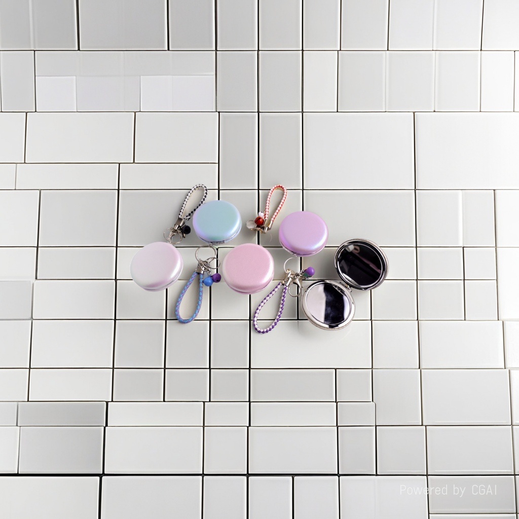 迷你随身携带小镜子面包镜首饰盒化妆镜高清防雾镜子家用美容镜