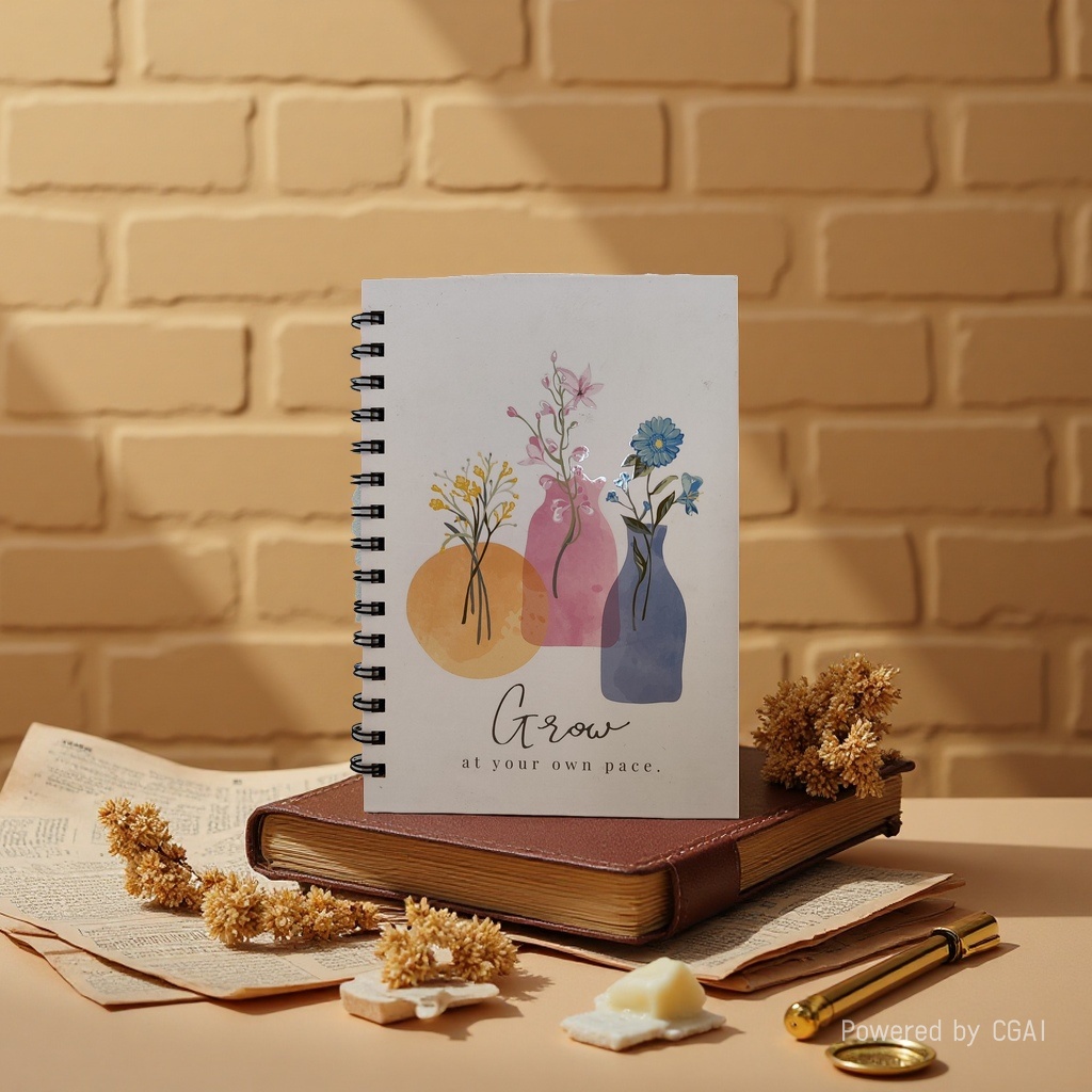 Donghu Paper Products A5 Watercolor Floral Coil Notebook with high appearance level, a healing and artistic hand-held notebook Application Scenario