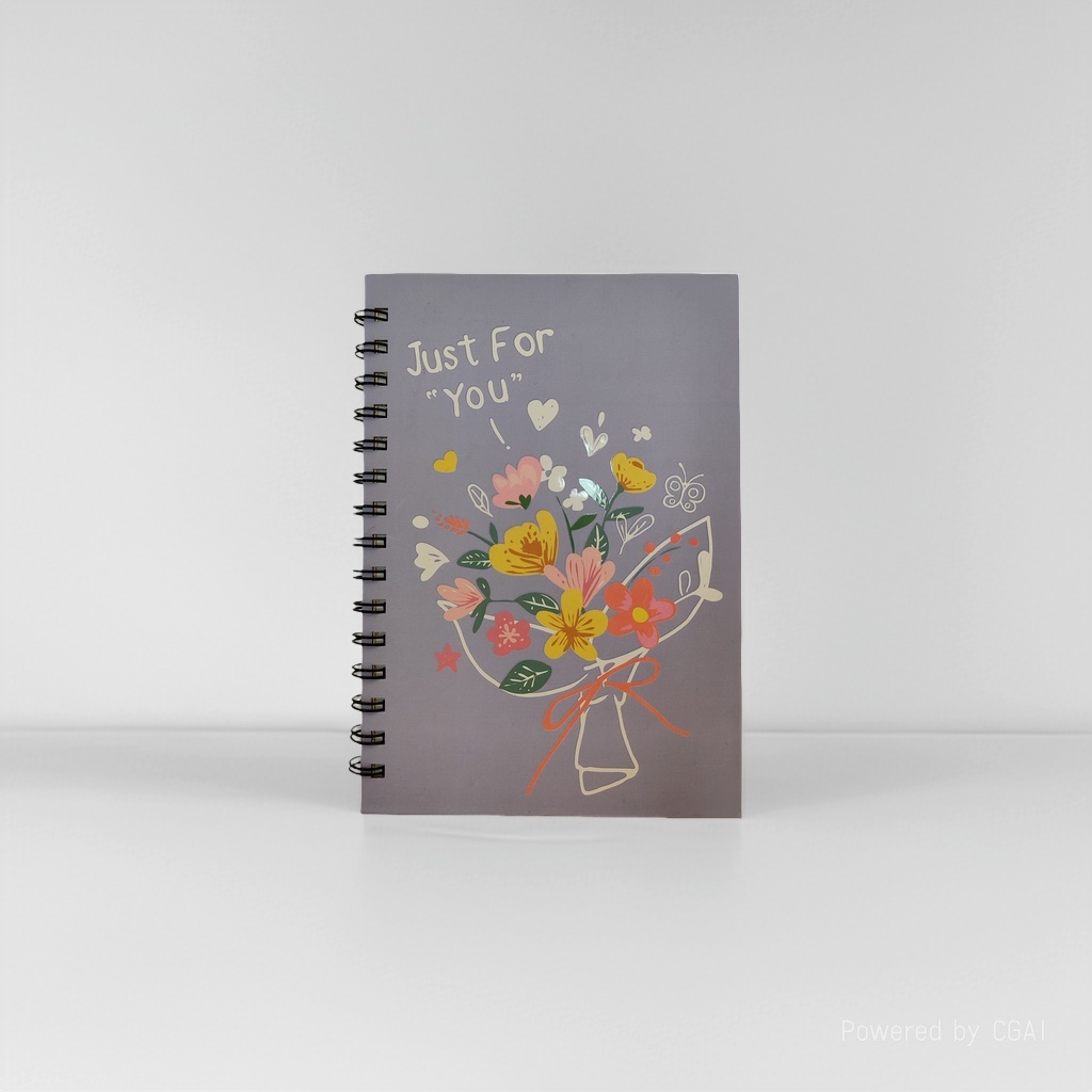 Donghu Paper Products A5 High Appearance Level purple bouquet Coil This article art style Just For You Notebook Student portable notebook Application Scenario