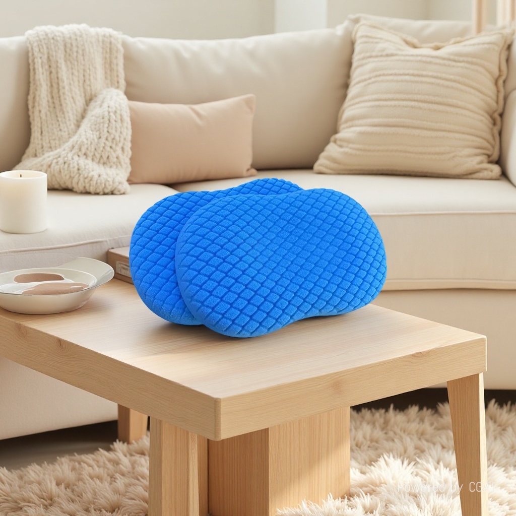 慢回弹蓝色硅胶记忆枕可水洗硅胶海绵枕头舒压枕芯学生成人枕头