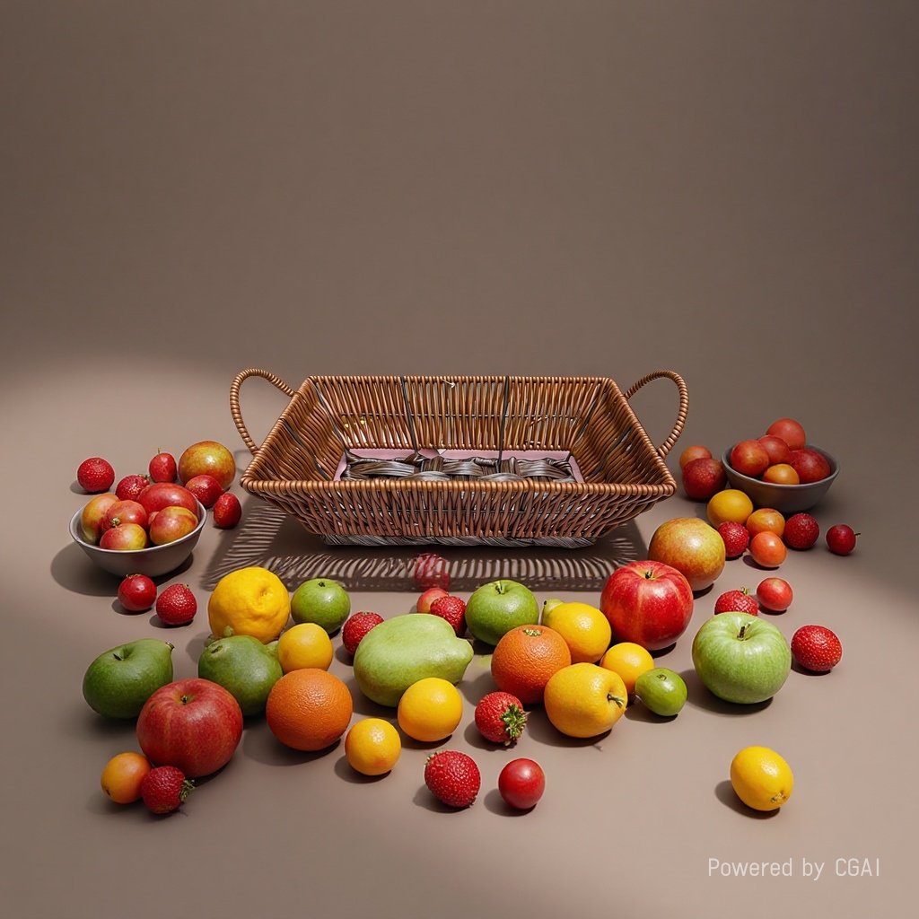 Bread basket, fruit basket, plastic woven basket, storage basket, remote control, sundries storage basket, supermarket packaging, gift packaging basket, European and American style Application Scenario