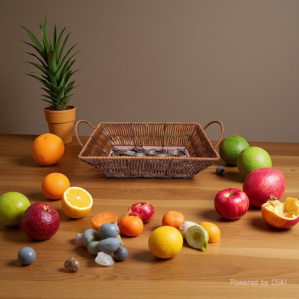 Bread basket, fruit basket, plastic woven basket, storage basket, remote control, sundries storage basket, supermarket packaging, gift packaging basket, European and American style Specification image