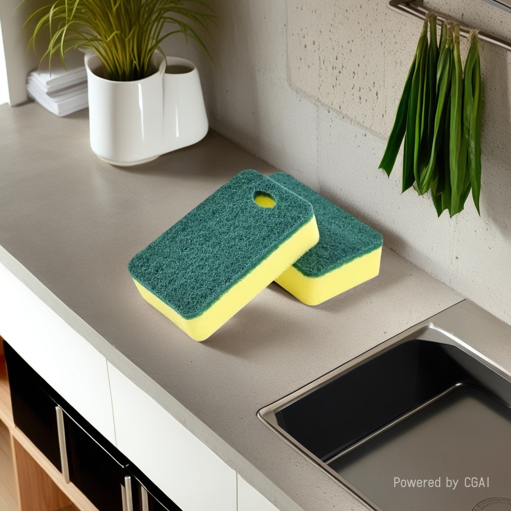 百洁布海绵擦洗碗棉素棉海绵去油污强力去渍一包10片