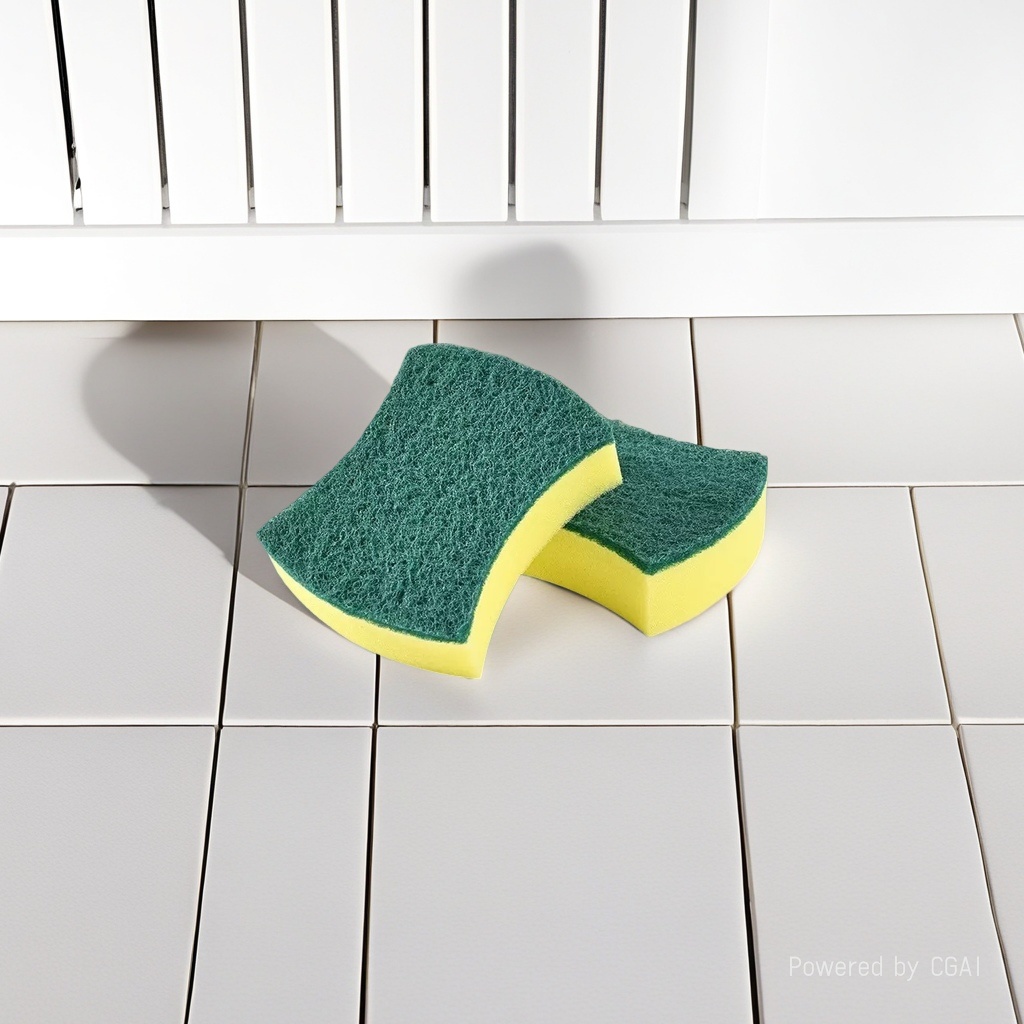 双面百洁布海绵擦洗碗棉素棉海绵百洁布魔力擦厨房双面清洁刷刷碗刷锅神器一包10片