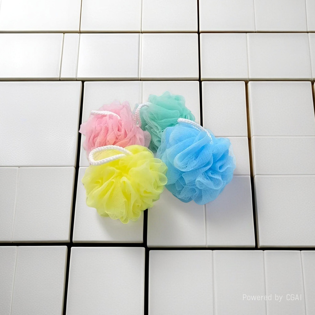 Colorful bath balls, bath sponges, bath towels, wooden handles, bath wonders, skin-softening, exfoliating, refreshing and clean new upgrade details Picture