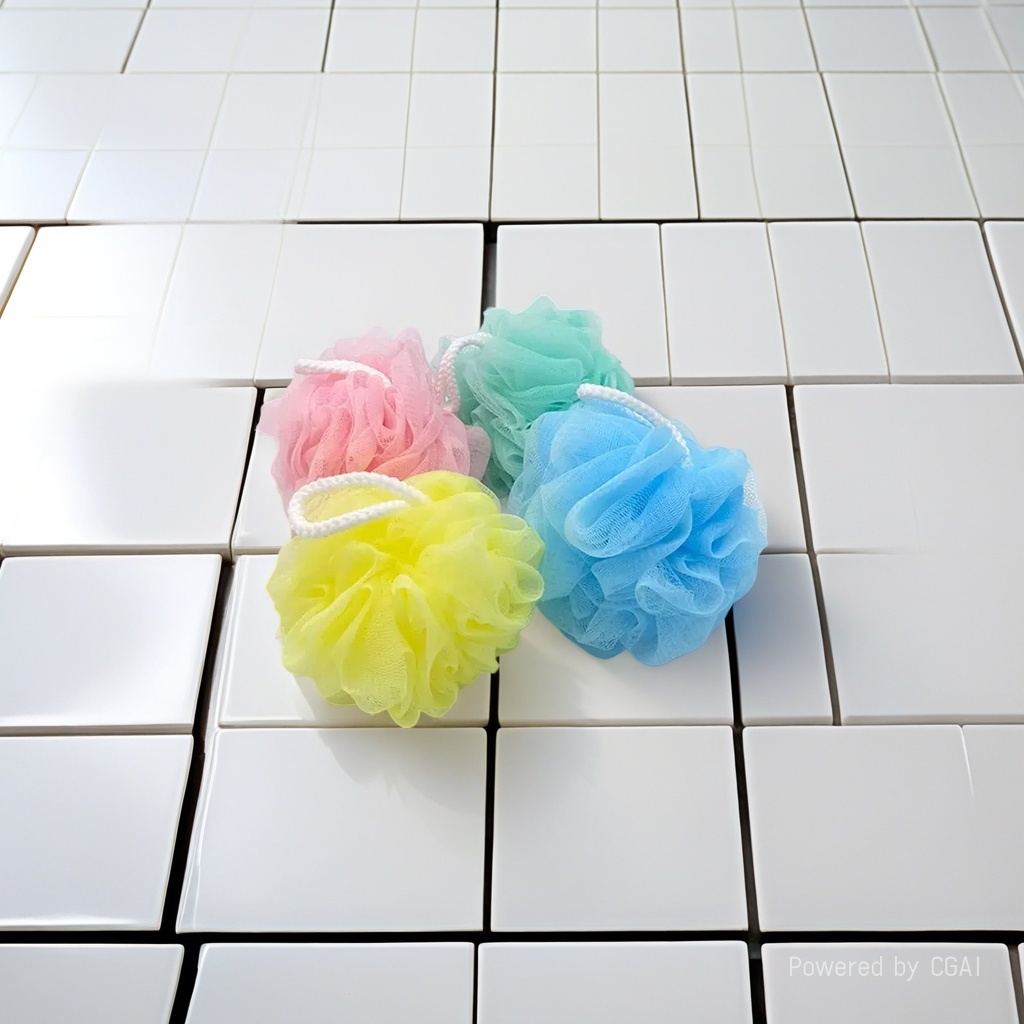 彩色沐浴球浴擦搓澡巾澡巾木柄洗澡神器柔肤去角质清爽清洁新升级