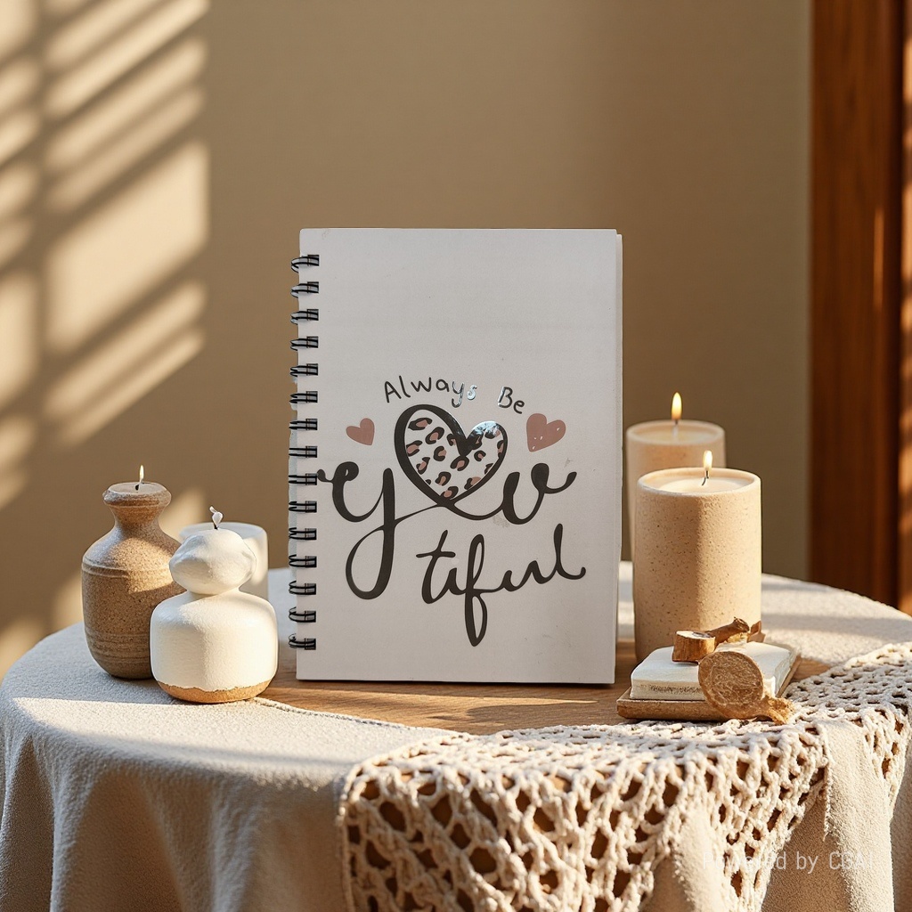 东湖纸品 A5 高颜值励志线圈本  Always Be 爱心豹纹记事本 学生随身记录本