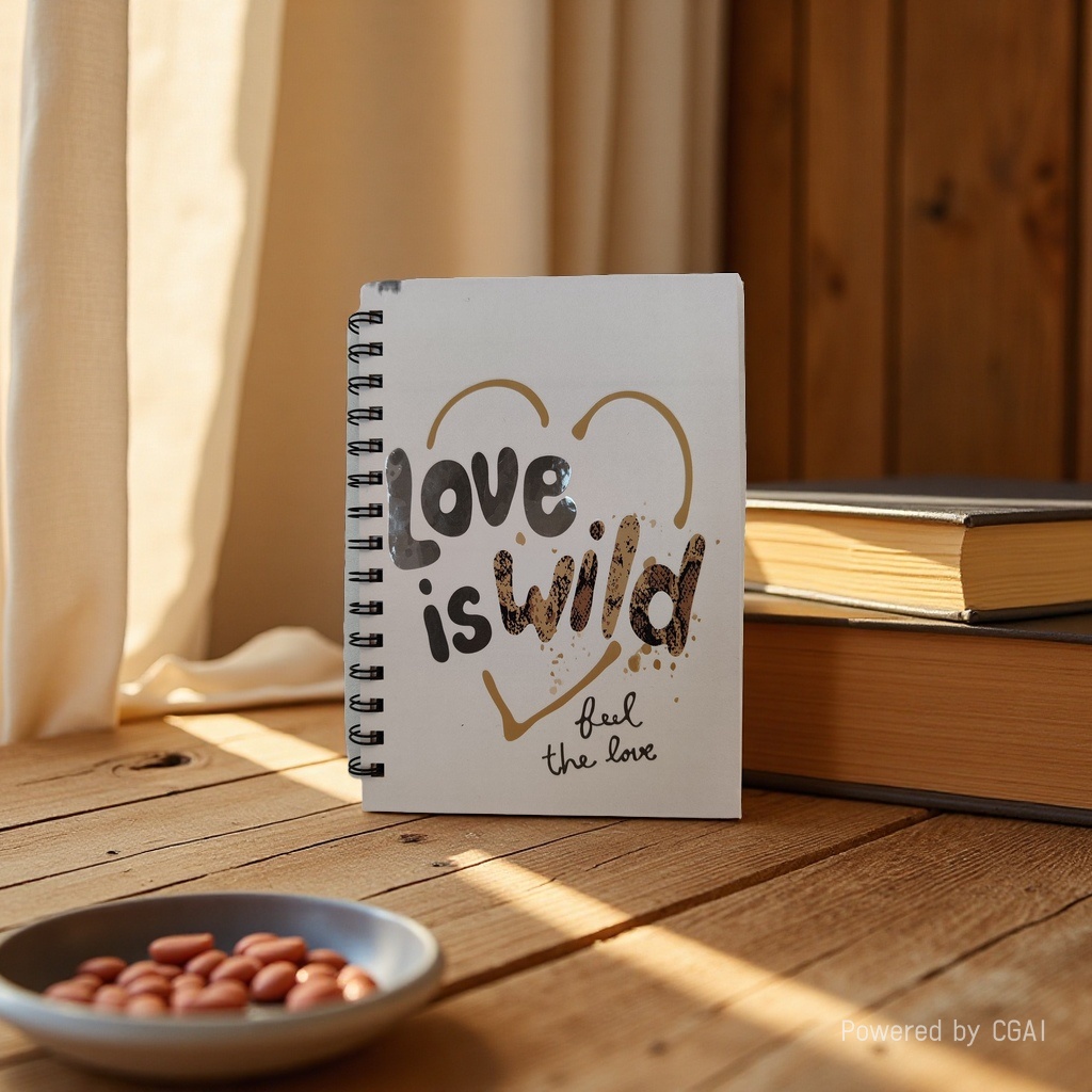 东湖纸品 A5  Love is Wild 主题线圈本 复古蛇皮纹爱心记事本 