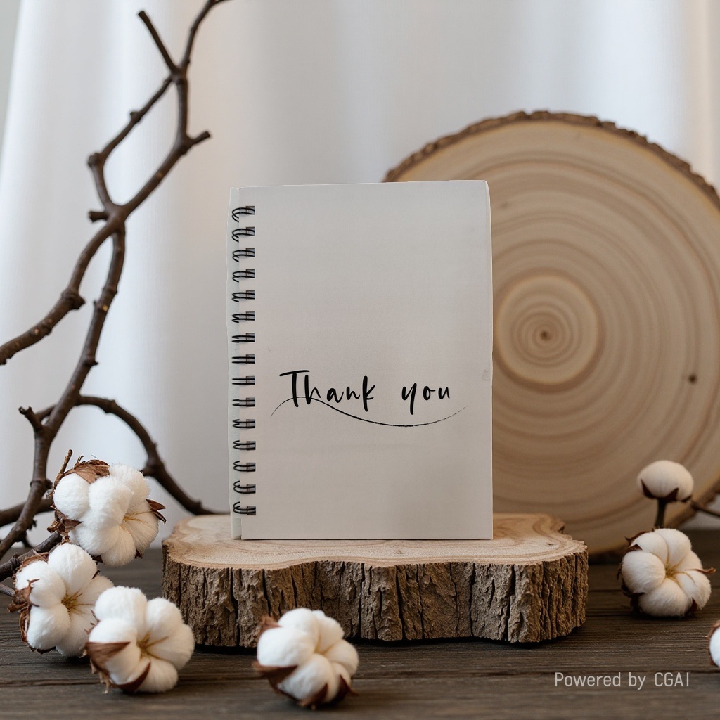 Donghu Paper Products A5 Simple ins Style Thank-you Coil Notebook Student Portable Notebook, Artistic and fresh Notebook details Picture