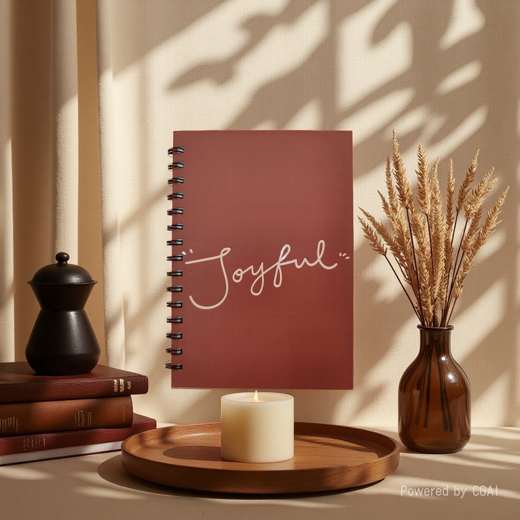 Donghu Paper Products A5 Warm Reddish-brown Joyful coil simple handwritten Notebook, artistic youth notebook Application Scenario