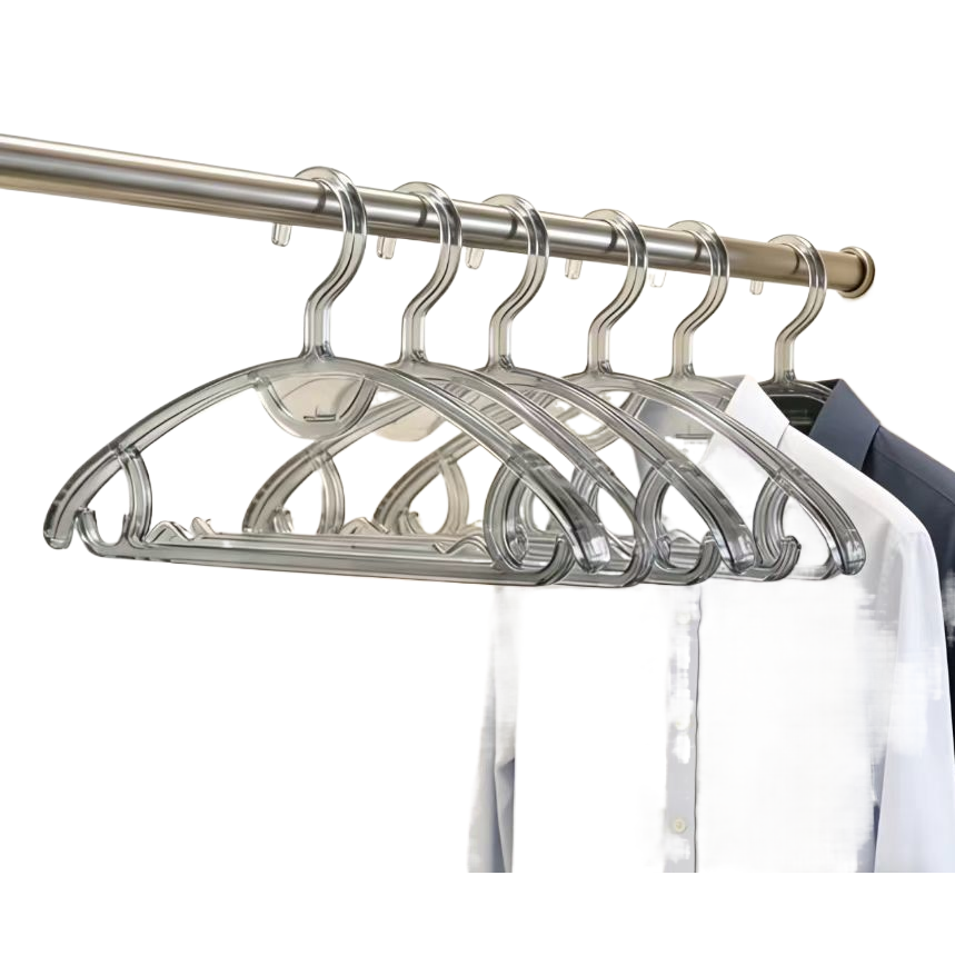 Plastic clothes drying rack stalls, plastic clothes rack supports, transparent color, white lime powder, high-quality, cross-border wholesale for foreign trade, daily necessities Item Picture