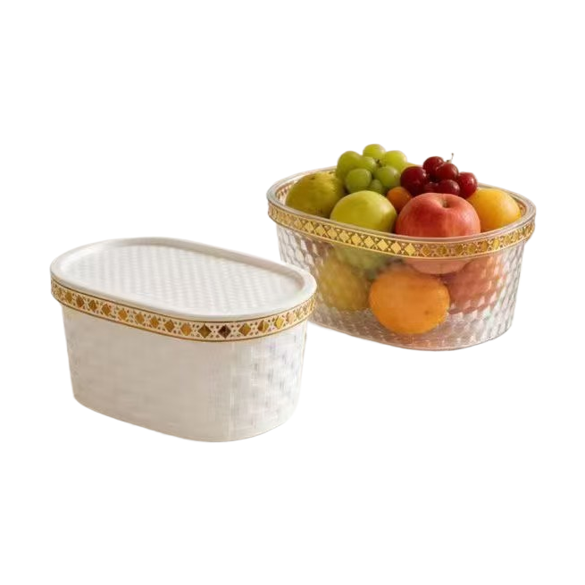 收纳篮/收纳/脏衣篓/收纳盒/塑料篮子PP料编织带白底实物图