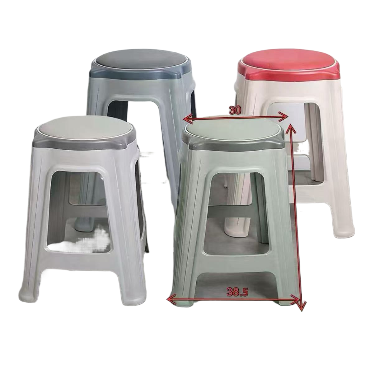 塑料椅/塑料凳/板凳/树胶凳子/塑料椅子白底实物图