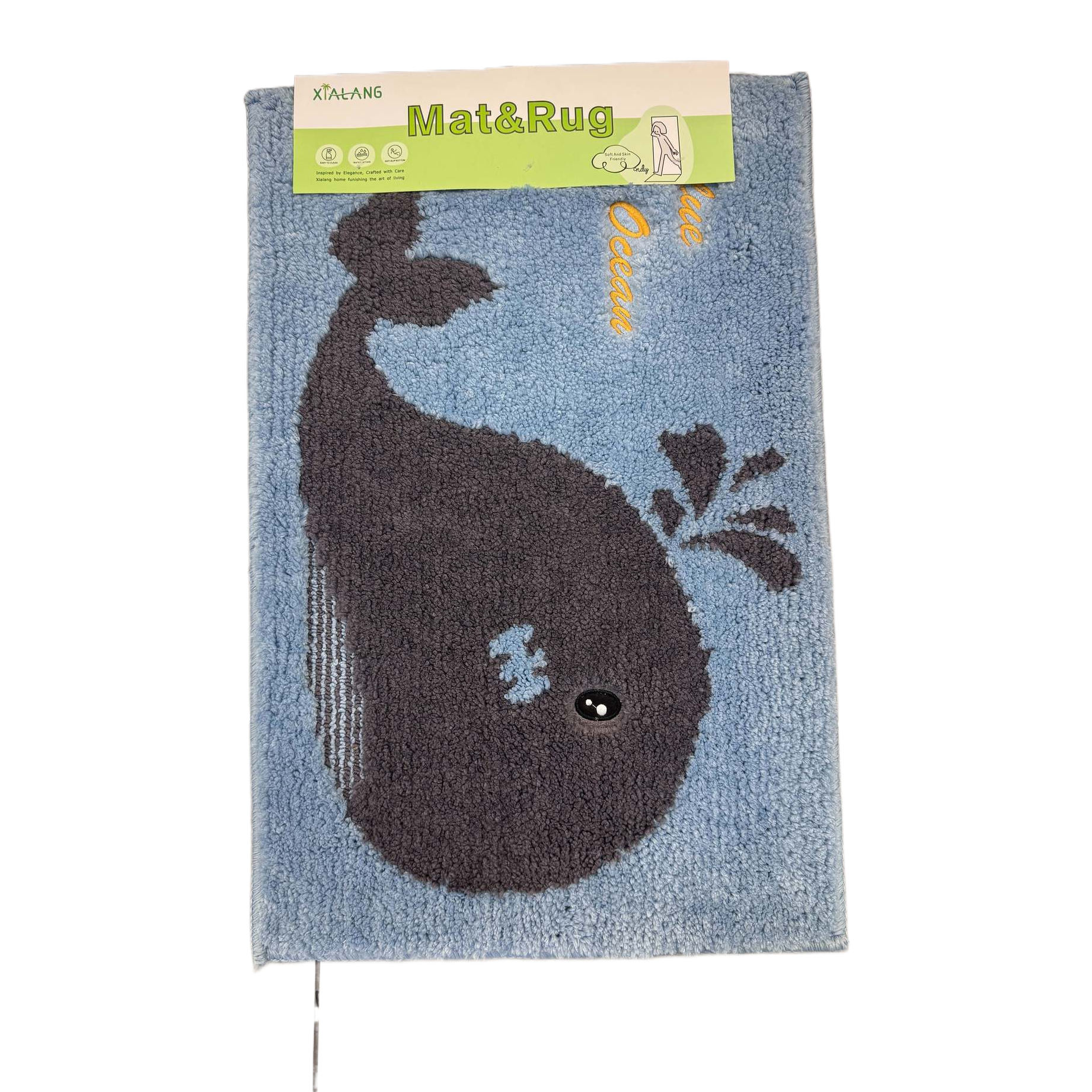 The jute bathroom floor mat and pvc bathtub mat are anti-slip, absorbent, soft and durable Item Picture