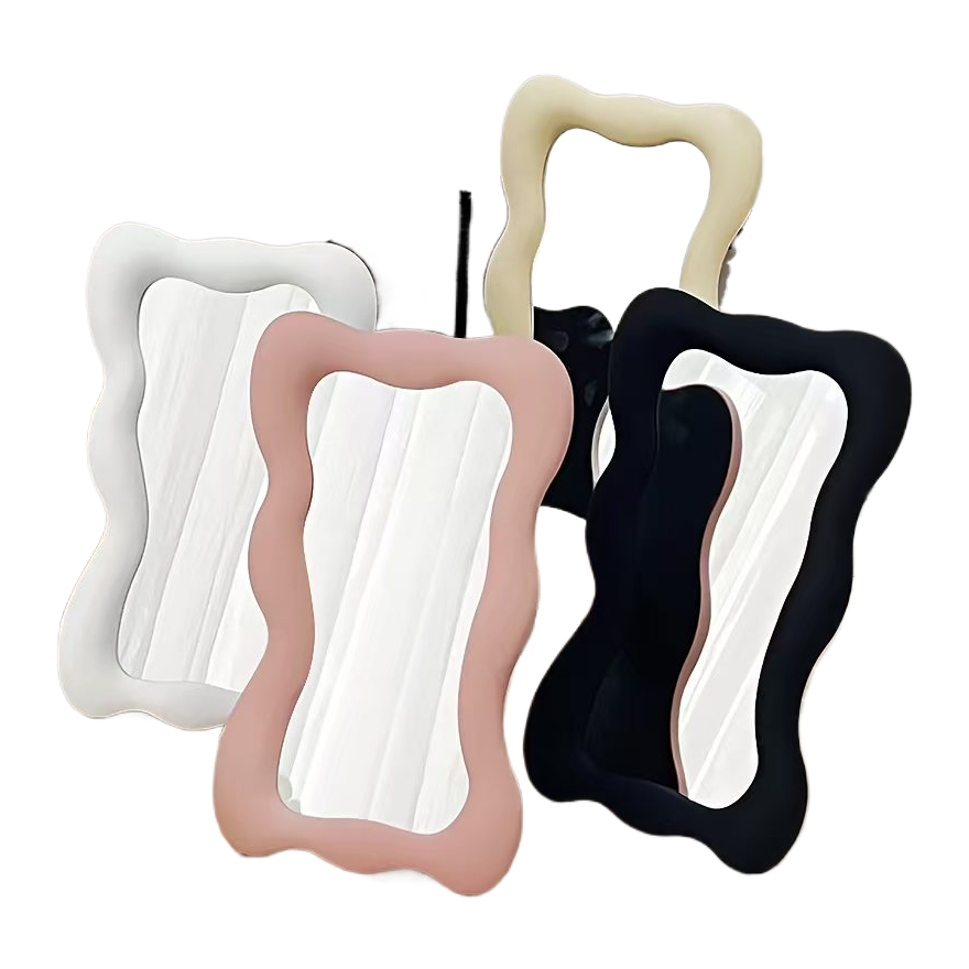 镜子/面包镜/首饰盒化妆镜/化妆镜/镜子化妆镜白底实物图