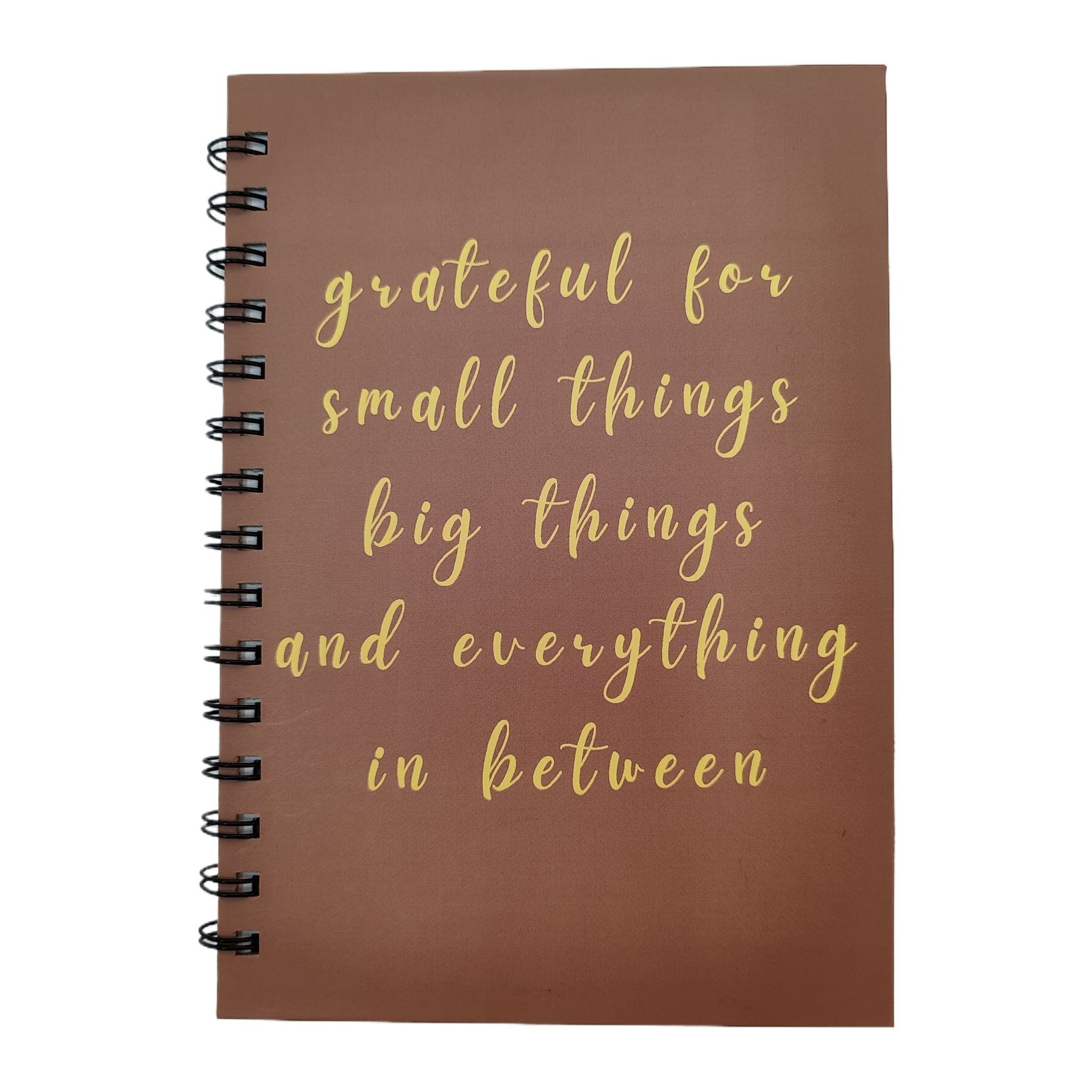 Donghu Paper Products A5 Retro Caramel-colored Gratitude Quote Coil Notebook, Artistic Ins-style notebook, student portable notebook Item Picture
