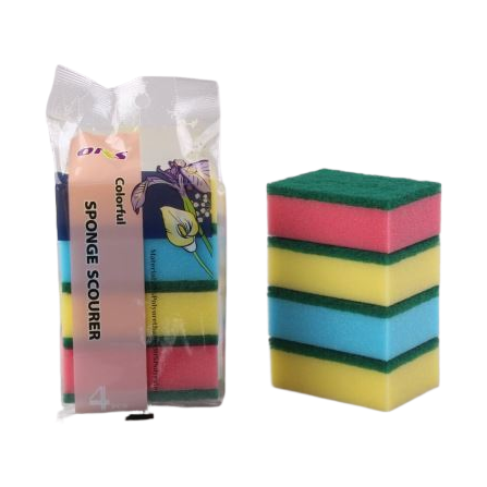 اسفنج ملونة تغسل الصحون مع اسفنج المسطين المبلون Item Picture