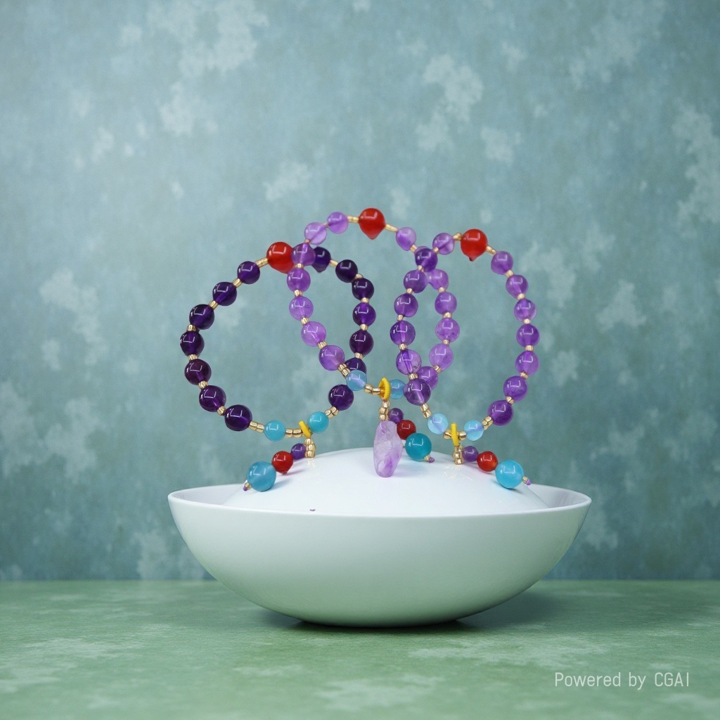 【 Yajinpei Jewelry 】 Natural amethyst raw mineral bracelet details Picture