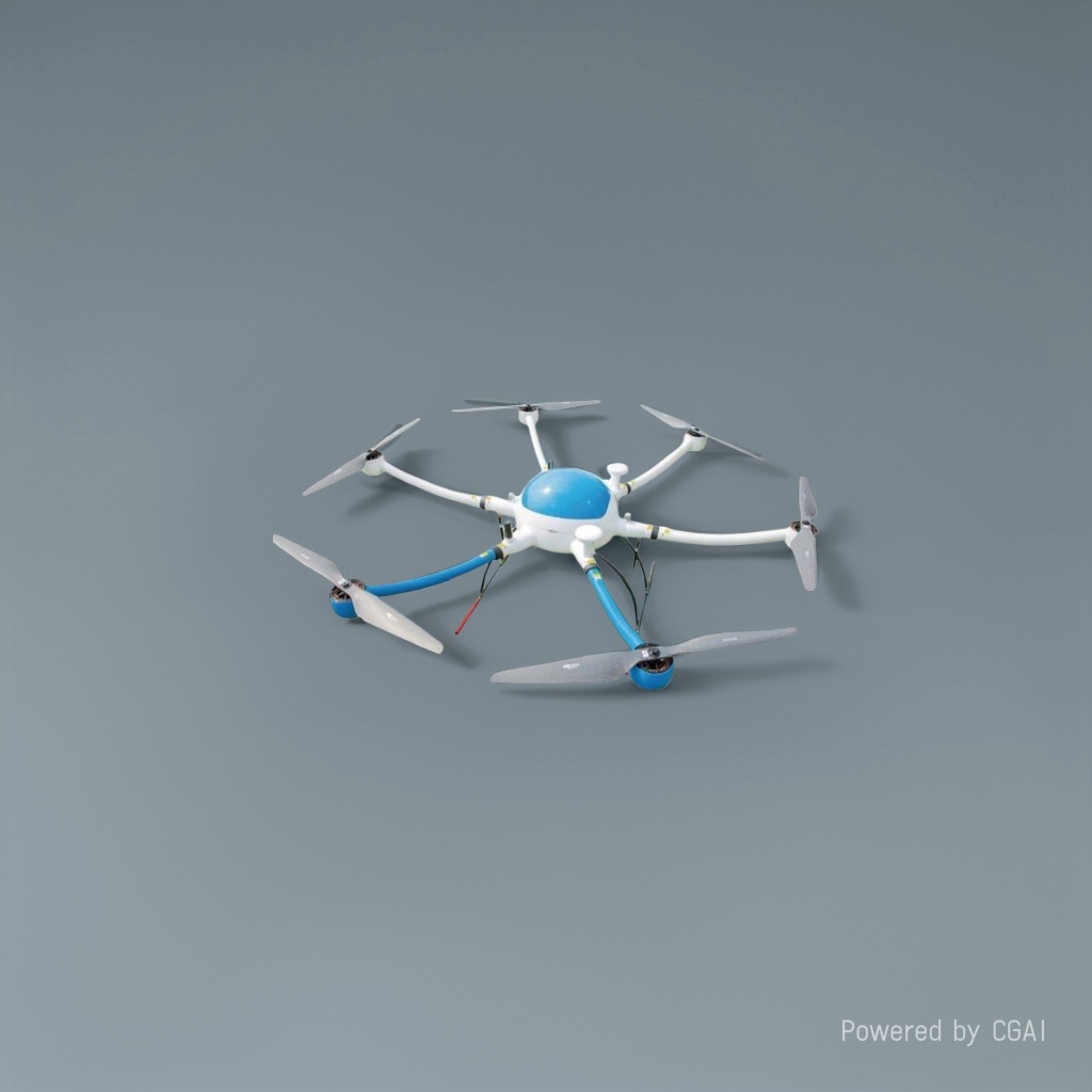 星途领航电动六旋翼无人机平台XH20E1白底实物图