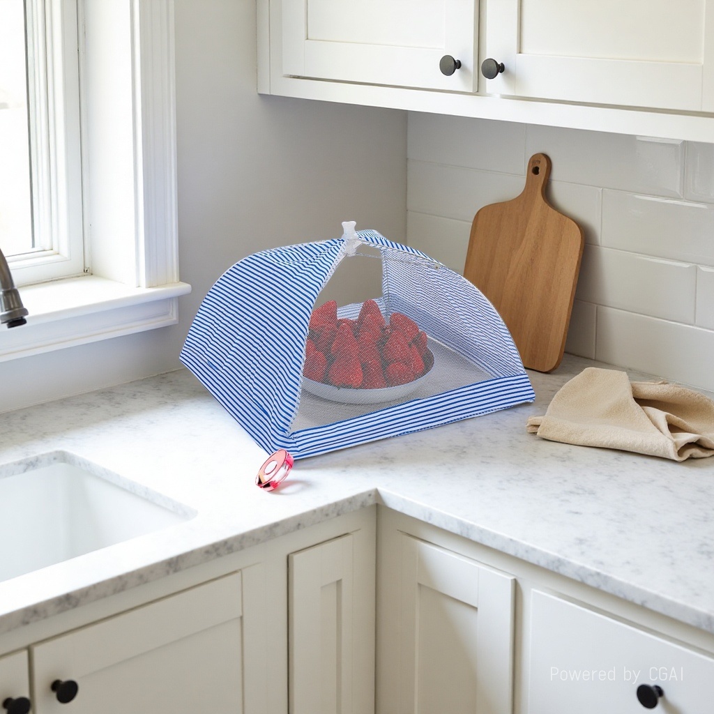 饭菜罩蕾丝折叠餐桌罩防苍蝇食物罩厨房小工具印花布菜罩日用百货外贸批发104415054