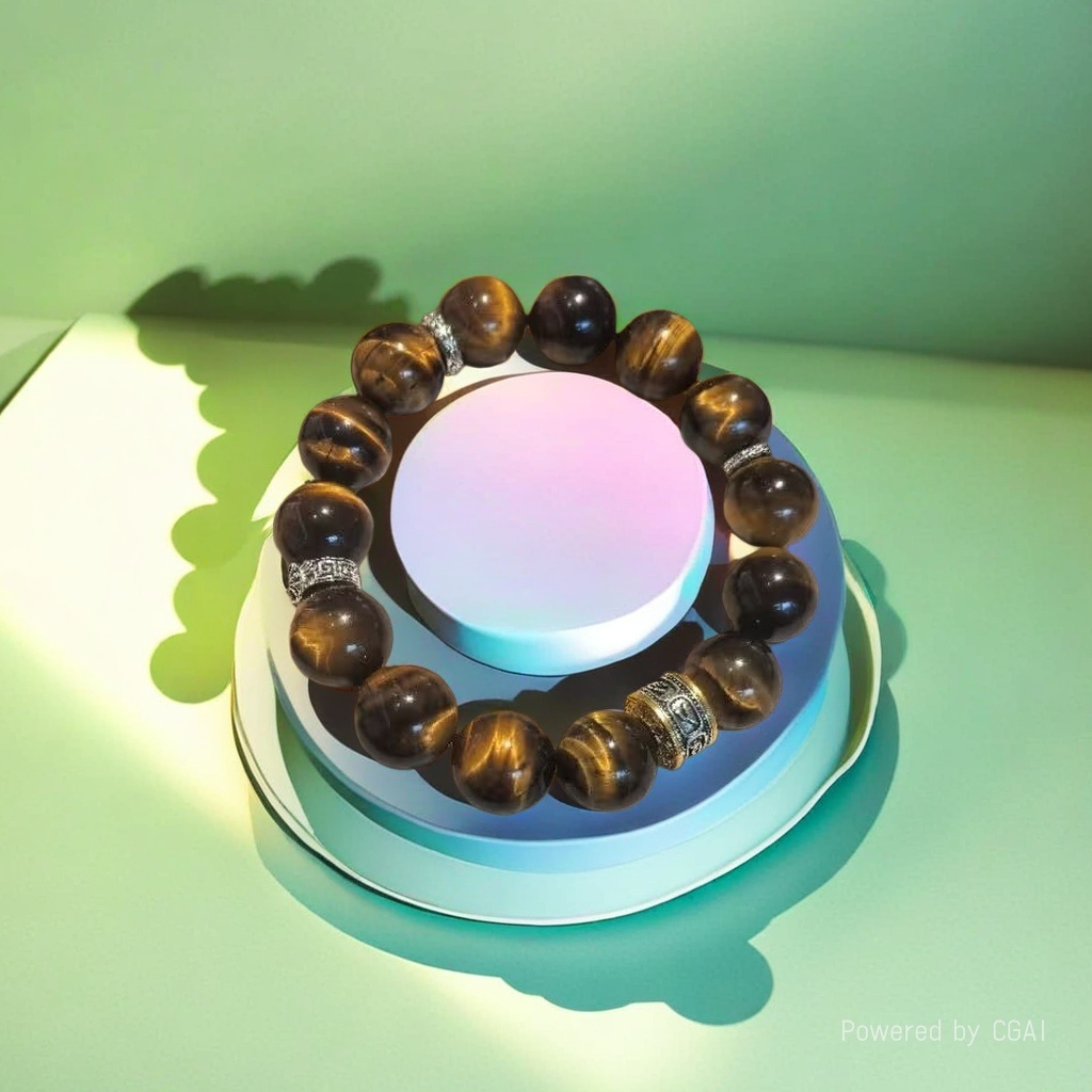 【 Ya Jin Pei Jewelry 】 Men's 14mm tiger's Eye design Application Scenario