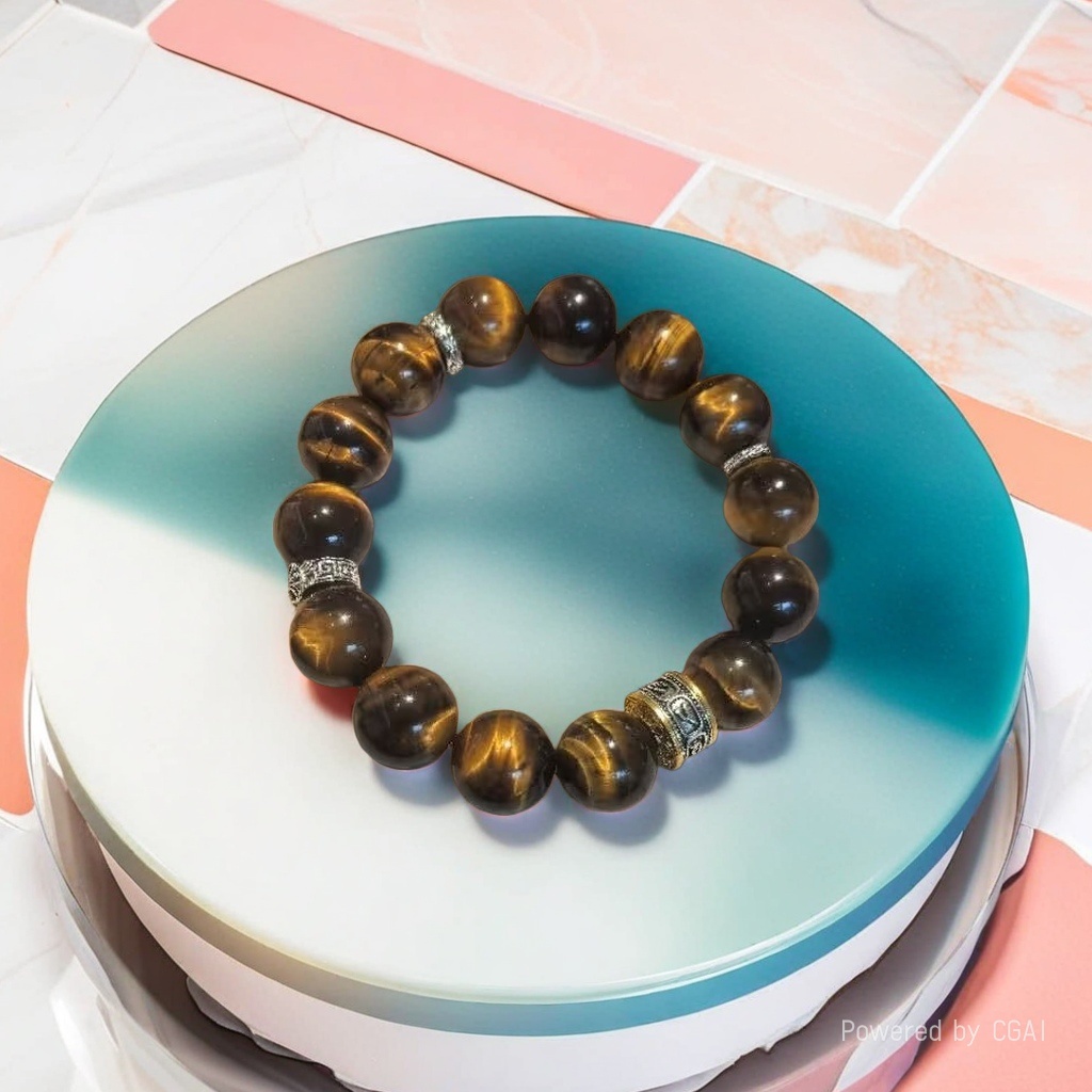 【 Ya Jin Pei Jewelry 】 Men's 14mm tiger's Eye design