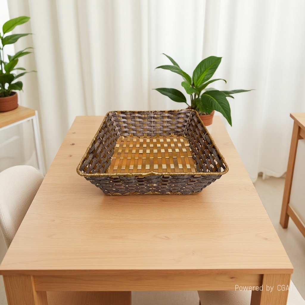 ونسج سلة الفواكه المستطيلة الشكل، سلة الفواكه المستطيلة، سلة السلع المنزلية Specification image