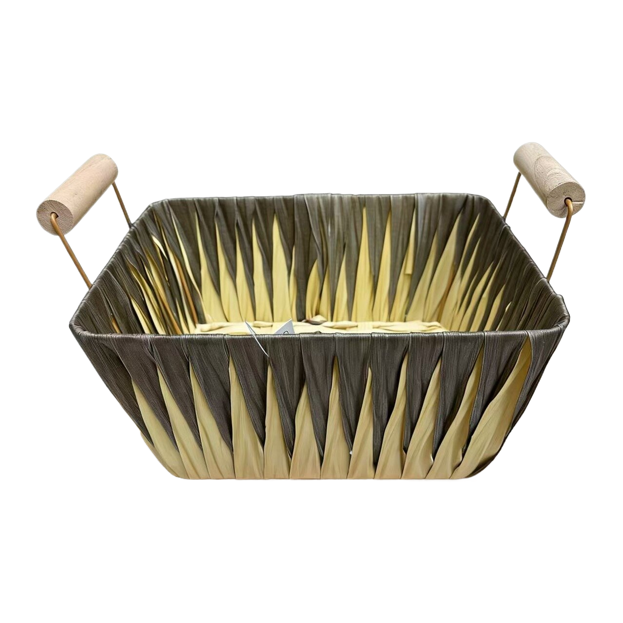 收纳篮/收纳/脏衣篓/收纳盒/塑料篮子PP料编织带白底实物图