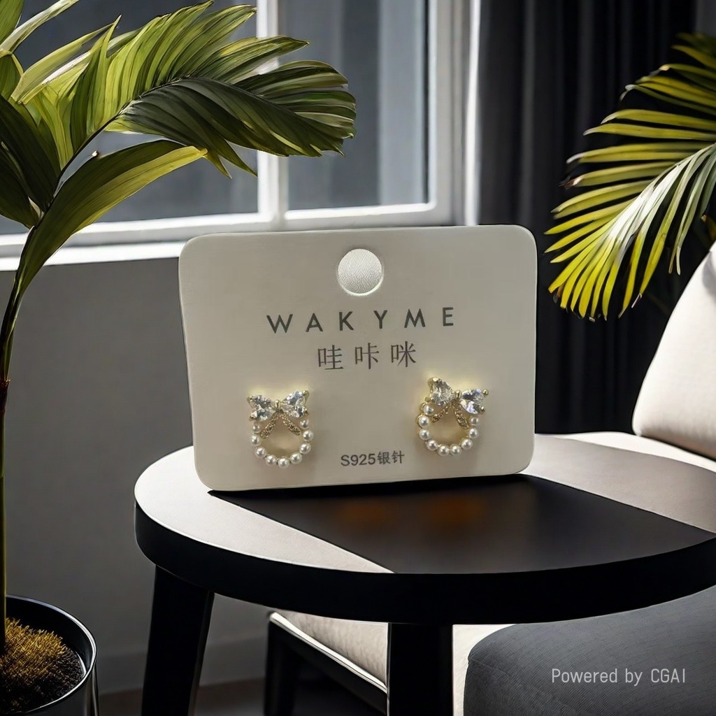 元气蝴蝶 珍珠圆环耳环 温柔少女氛围感耳环