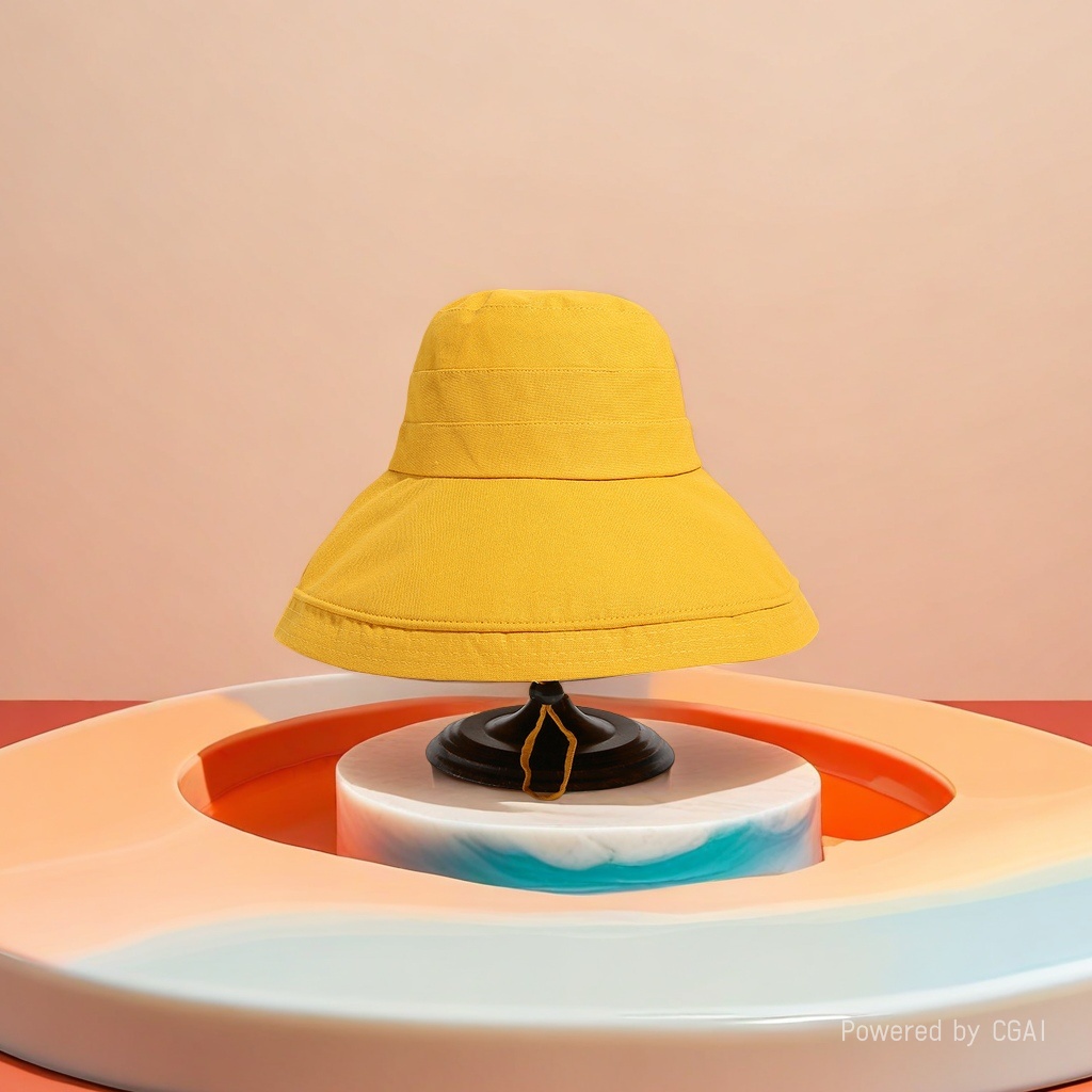 Yellow camouflage fisherman's hat, solar electric fan hat, all-in-one hat lamp, sun protection, breathable outdoor hat Specification image