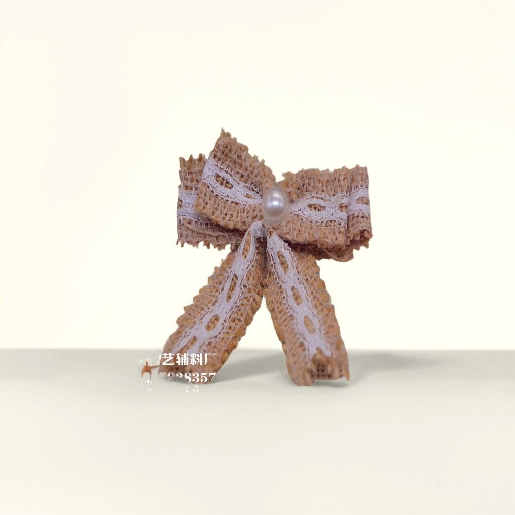 蕾丝蝴蝶结领结插扣毕业头饰纱料大蝴蝶结