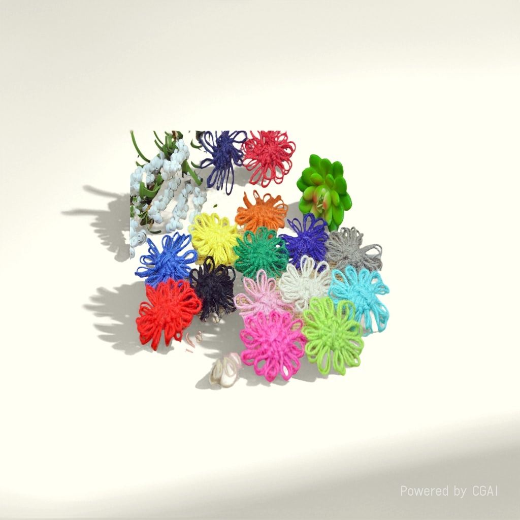 毛线/毛线太阳花/针织花/毛线花束/手工编织大花束毛线产品图