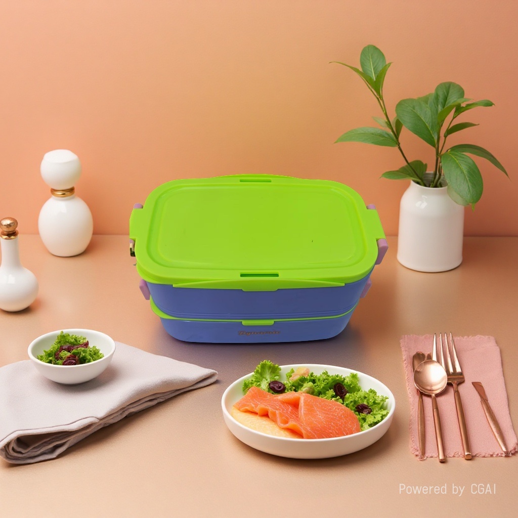 Double-layer stainless steel insulated lunch box/portable Specification image