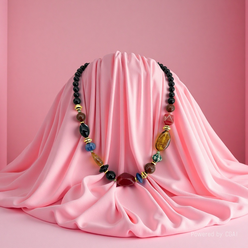 项链/珍珠/天然石项链/珍珠链条女款拼接气质/珍珠项链细节图