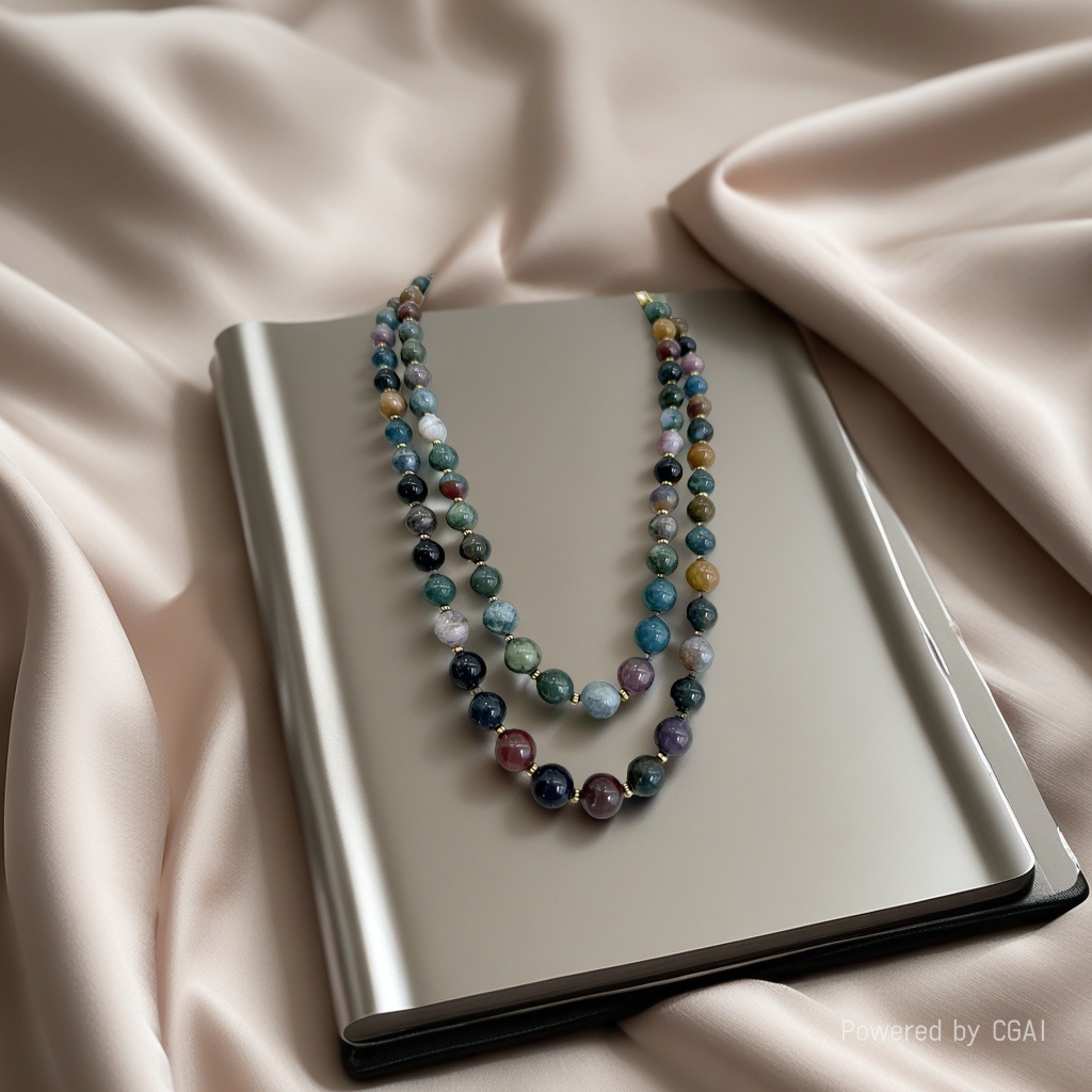 项链/珍珠/天然石项链/珍珠链条女款拼接气质/珍珠项链产品图